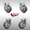 Service Caster 5 Inch SS Thermoplastic Rubber Wheel Swivel Bolt Hole Caster Set with 2 Brake SCC-SSBH20S514-TPRB-2-TLB-2 - alternate 3